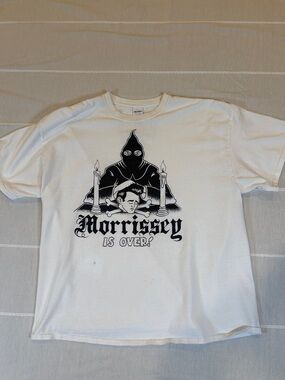 Morrissey Is Over Graphic T-Shirt - YYYs Band Merch - 2XL‎ White